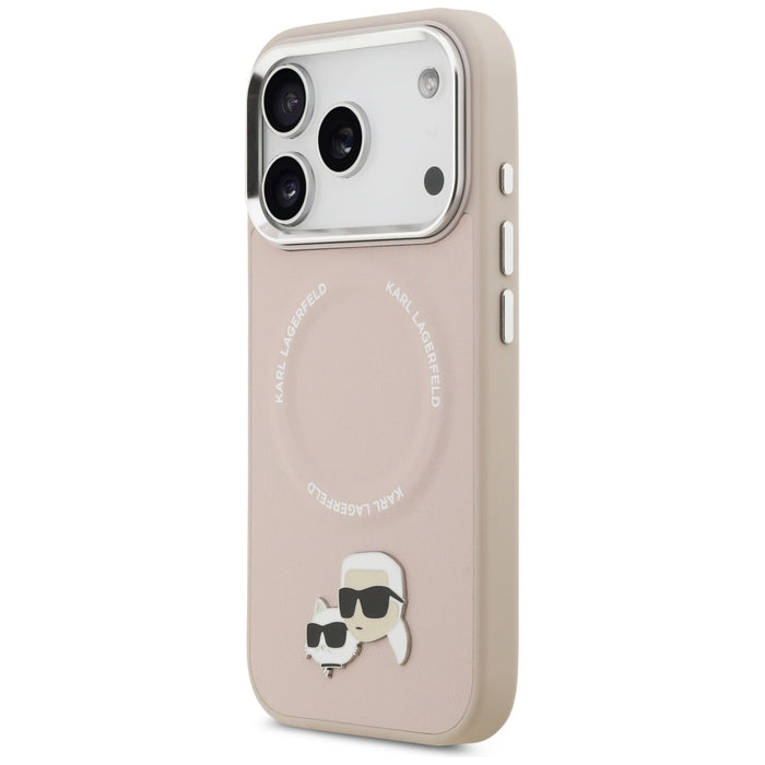 Karl Lagerfeld Karl &amp; Choupette Pins MagSafe Case for iPhone 17 Pro Max - Pink
