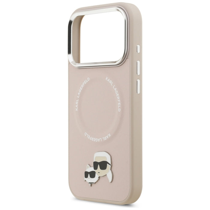 Karl Lagerfeld Karl &amp; Choupette Pins MagSafe Case for iPhone 17 Pro Max - Pink