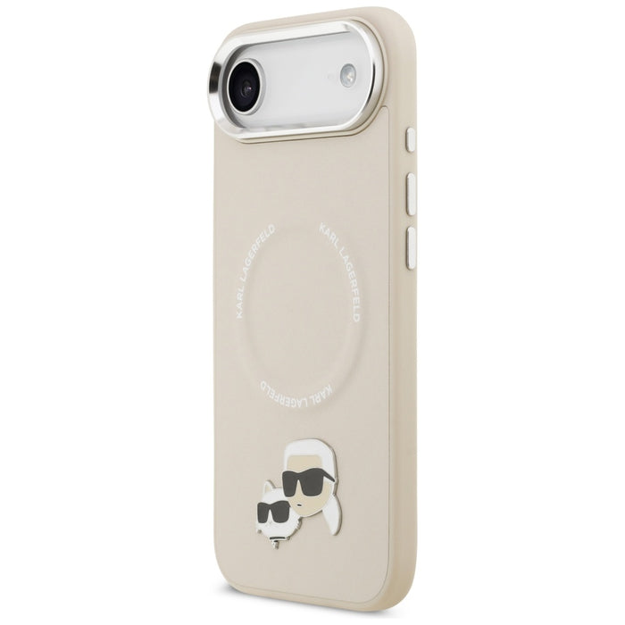 Karl Lagerfeld Karl &amp; Choupette Pins MagSafe Case for iPhone Air - Beige