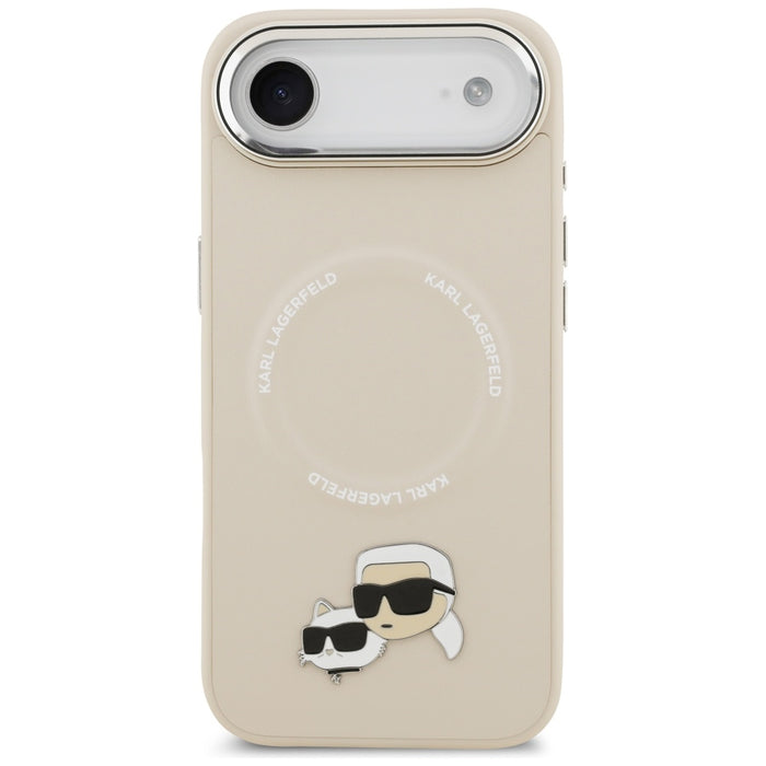 Karl Lagerfeld Karl &amp; Choupette Pins MagSafe Case for iPhone Air - Beige