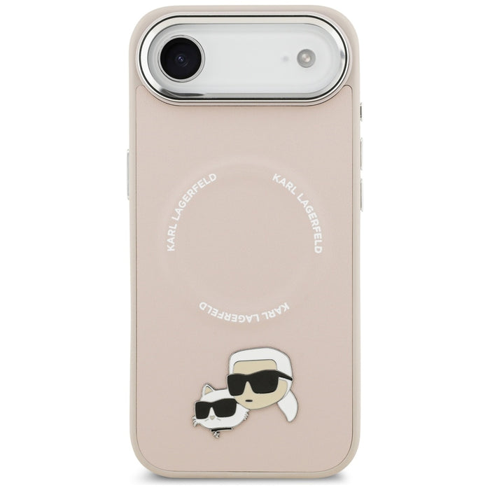 Karl Lagerfeld Karl &amp; Choupette Pins MagSafe Case for iPhone Air Pink