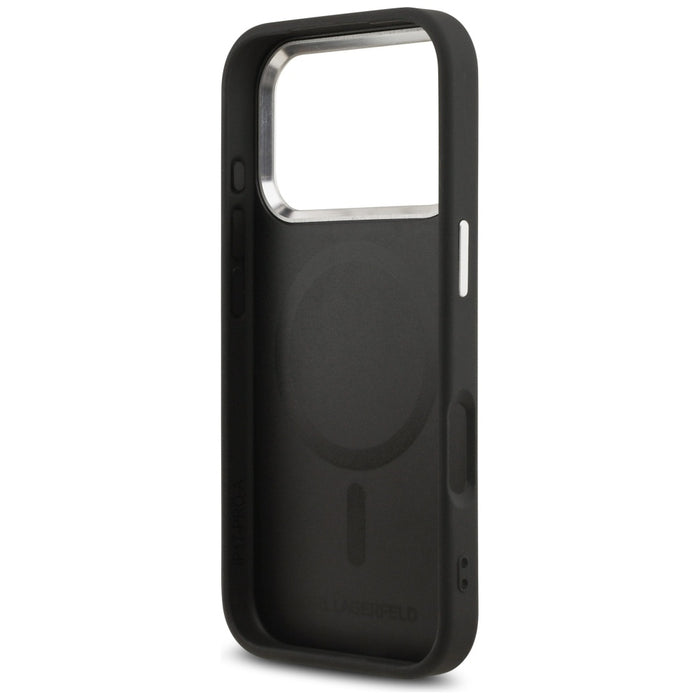 Karl Lagerfeld Karl Pin MagSafe Case for iPhone 17 Pro Max - Black