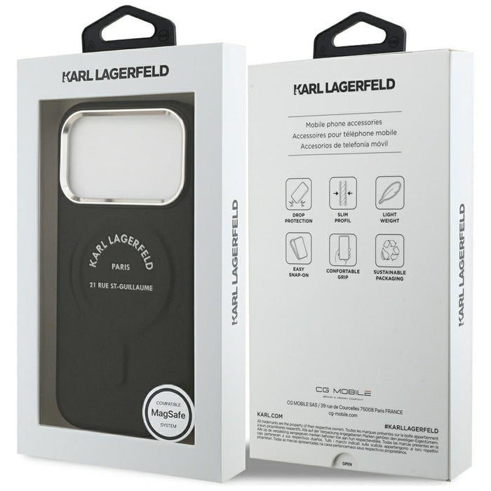 Karl Lagerfeld Karl RSG Logo MagSafe Case for iPhone 17 Pro Max - Black