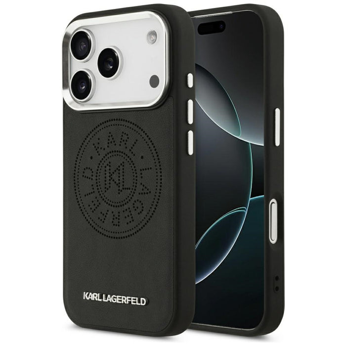 Karl Lagerfeld Point &amp; Metal Logo MagSafe Case for iPhone 17 Pro - Black