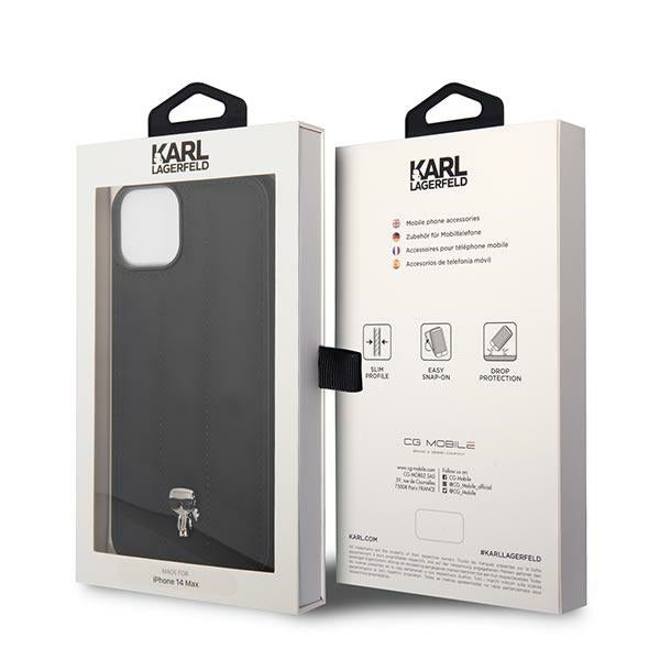 Karl Lagerfeld Puffy Ikonik Pin Case for iPhone 14 / 15 / 13 - Black