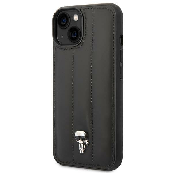 Karl Lagerfeld Puffy Ikonik Pin Case for iPhone 14 / 15 / 13 - Black
