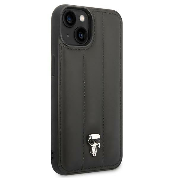 Karl Lagerfeld Puffy Ikonik Pin Case for iPhone 14 / 15 / 13 - Black