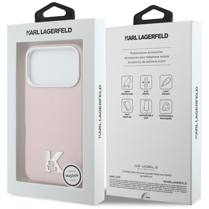Karl Lagerfeld Karl Head Logo MagSafe Case for iPhone 17 Pro Max - Pink