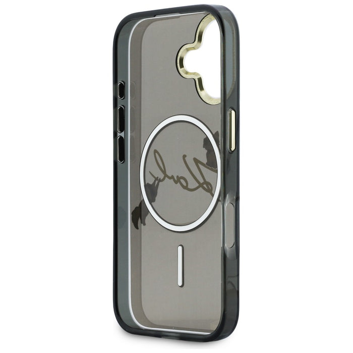 Karl Lagerfeld IML Choupettes Karl Script Logo MagSafe iPhone 17 Case - Black