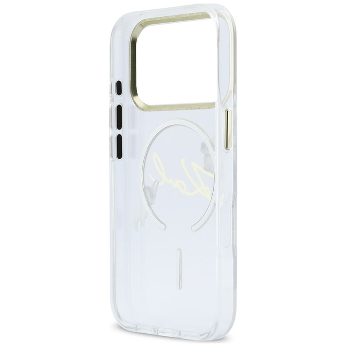 Karl Lagerfeld IML Choupettes Karl Script Logo MagSafe Case for iPhone 17 Pro - Clear