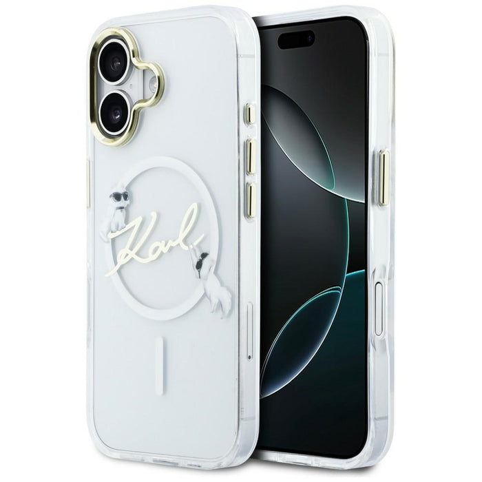 Karl Lagerfeld IML Choupettes Karl Script Logo MagSafe iPhone 17 Case - Clear