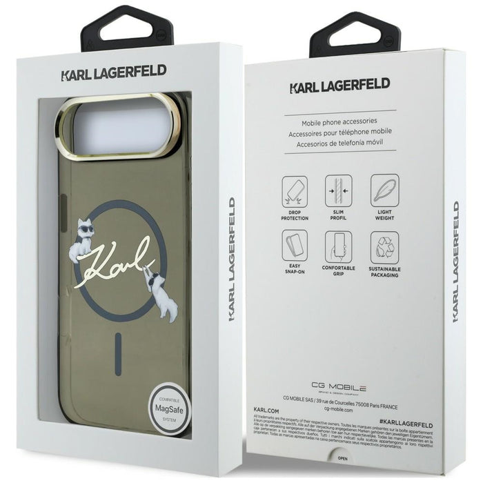 Karl Lagerfeld IML Choupettes Karl Script Logo MagSafe iPhone Air Case - Black