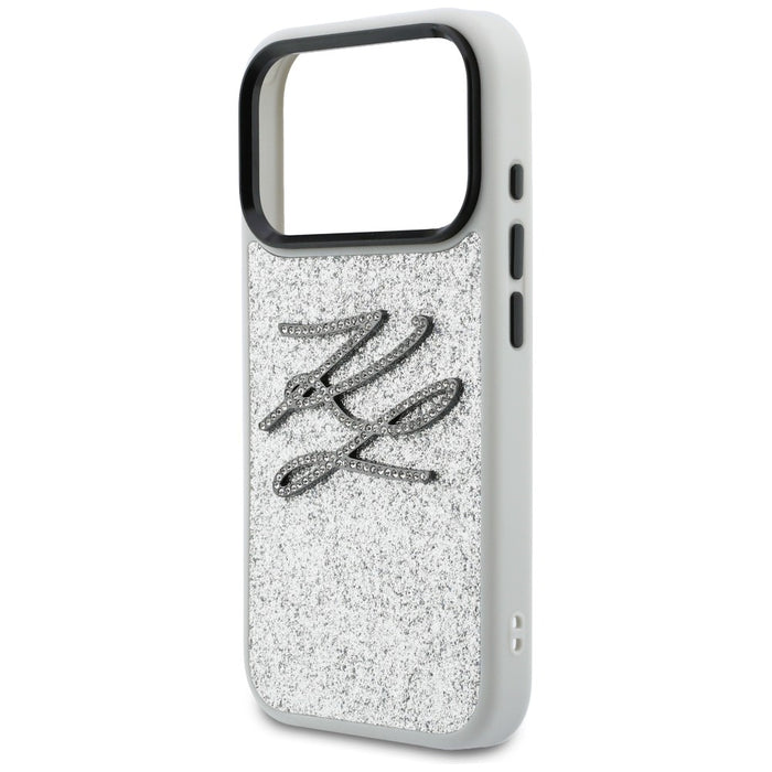 Karl Lagerfeld IML Glitter KL Diamond Logo case for iPhone 17 Pro - silver