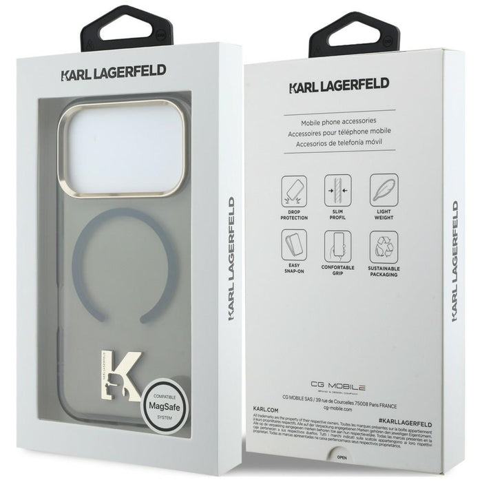 Karl Lagerfeld IML K Head Logo MagSafe Case for iPhone 17 Pro Max - Black