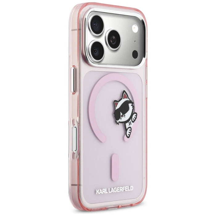 Karl Lagerfeld IML Peekaboo MagSafe Case for iPhone 17 Pro Max - Pink