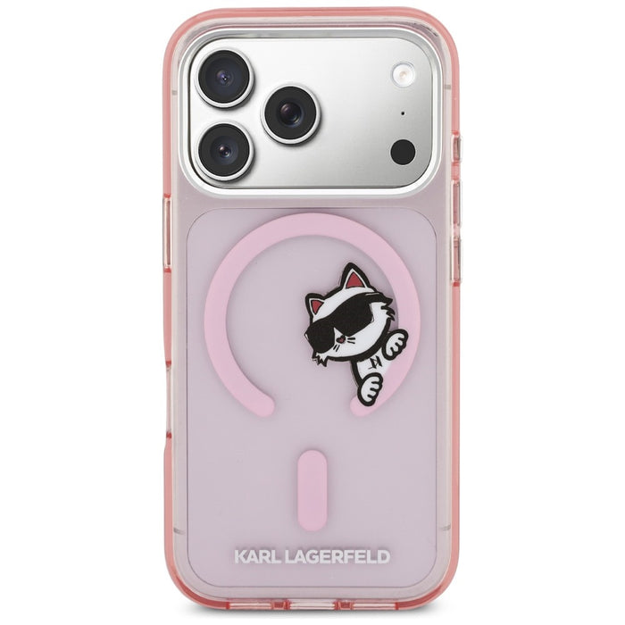 Karl Lagerfeld IML Peekaboo MagSafe Case for iPhone 17 Pro - Pink