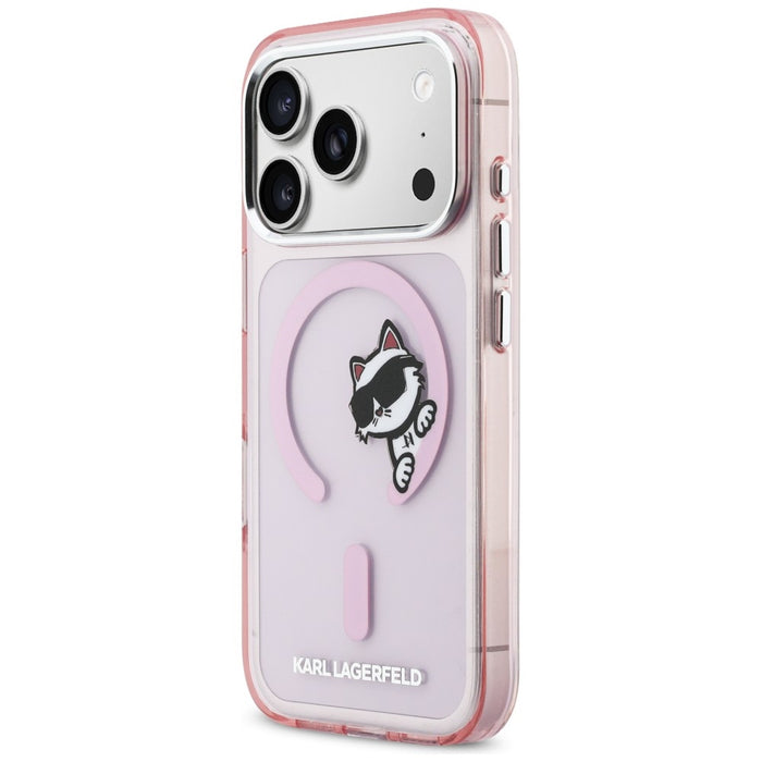 Karl Lagerfeld IML Peekaboo MagSafe Case for iPhone 17 Pro - Pink
