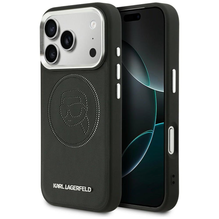 Karl Lagerfeld K Head Point Logo MagSafe Case for iPhone 17 Pro Max - Black
