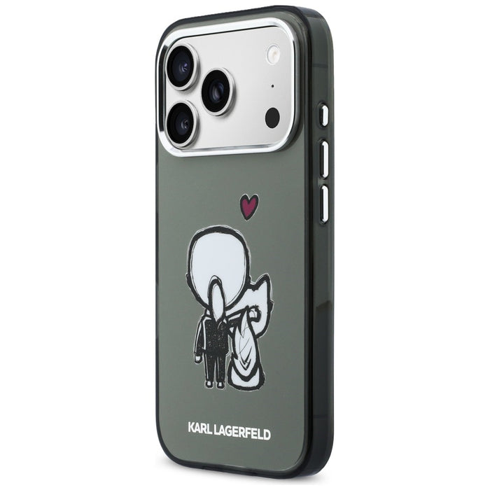 Karl Lagerfeld Karl &amp; Choupette Back MagSafe Case for iPhone 17 Pro - Black
