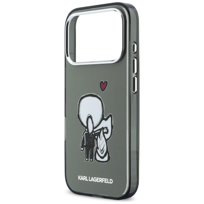 Karl Lagerfeld Karl &amp; Choupette Back MagSafe Case for iPhone 17 Pro Max - Black