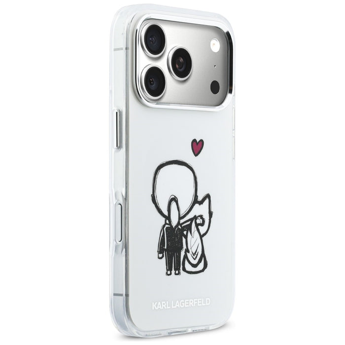 Karl Lagerfeld Karl &amp; Choupette Back MagSafe Case for iPhone 17 Pro Max - Clear