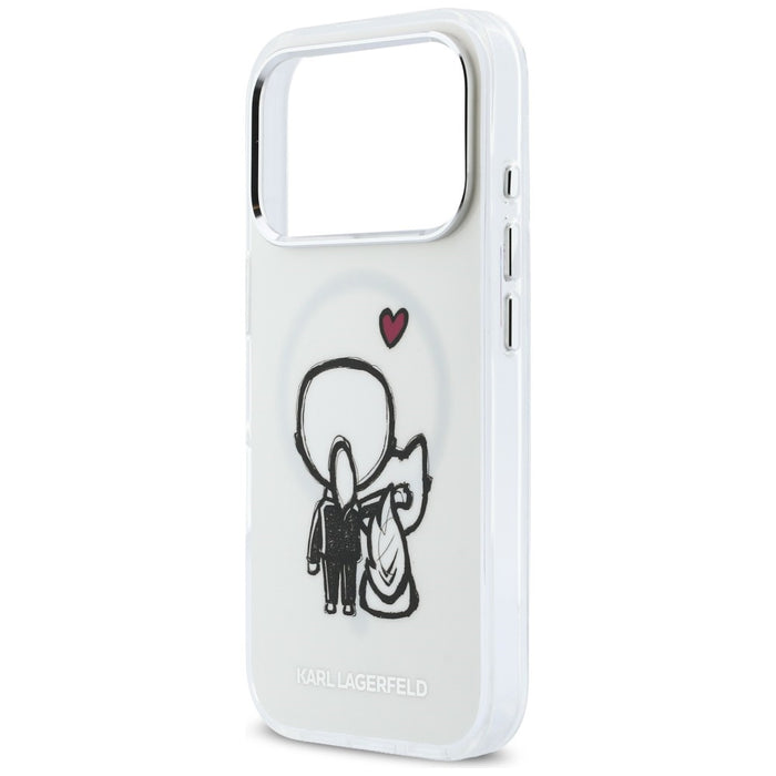 Karl Lagerfeld Karl &amp; Choupette Back MagSafe Case for iPhone 17 Pro Max - Clear