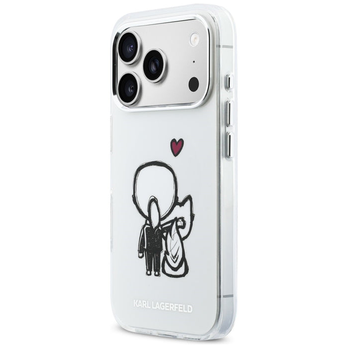 Karl Lagerfeld Karl &amp; Choupette Back MagSafe Case for iPhone 17 Pro - Clear