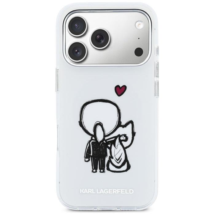 Karl Lagerfeld Karl &amp; Choupette Back MagSafe Case for iPhone 17 Pro - Clear