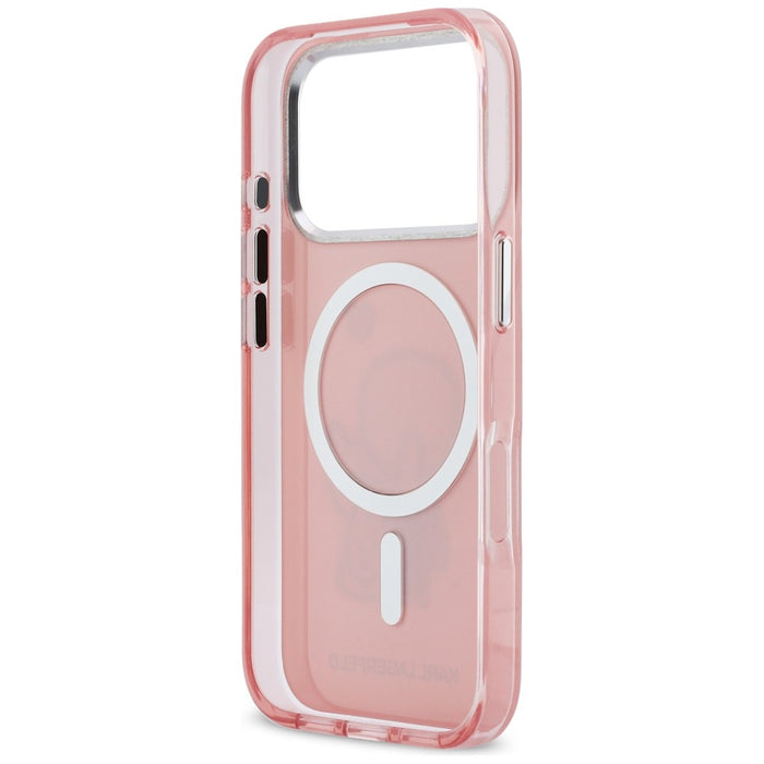 Karl Lagerfeld Karl &amp; Choupette Back MagSafe Case for iPhone 17 Pro - Pink