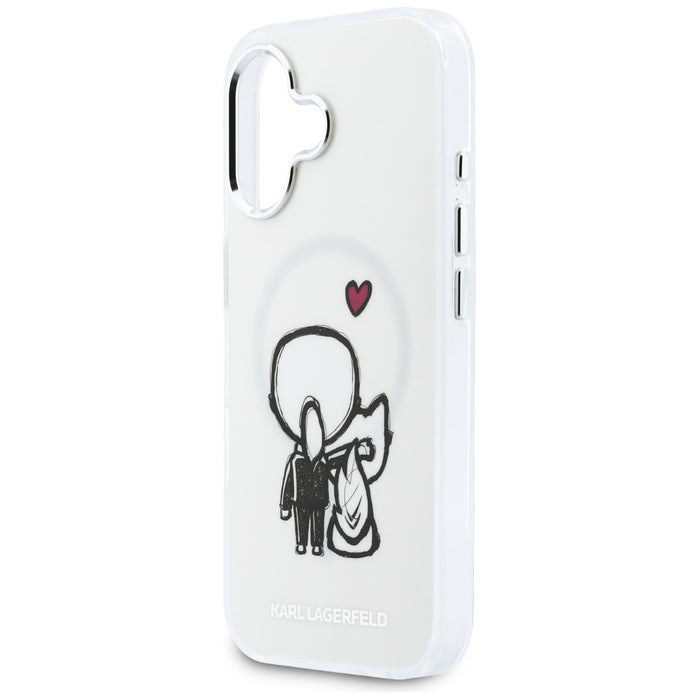 Karl Lagerfeld Karl &amp; Choupette Back MagSafe Case for iPhone 17 - Clear