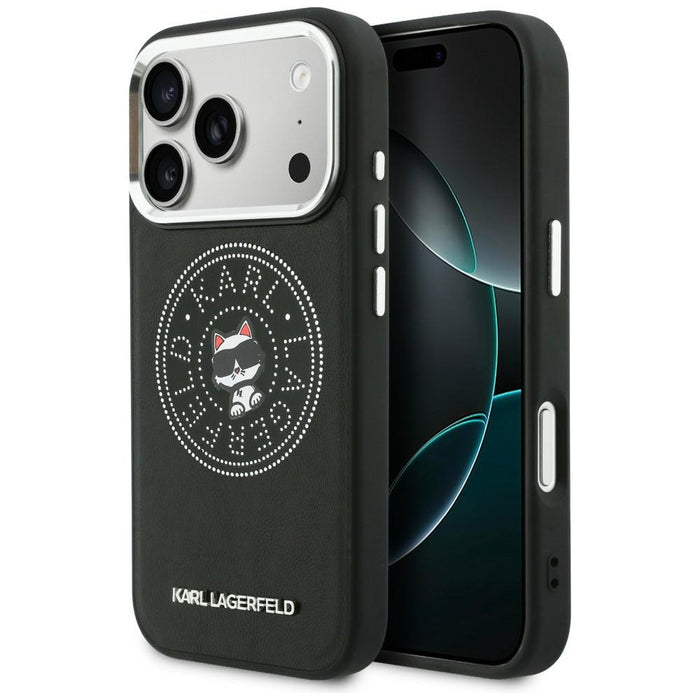 Karl Lagerfeld Point &amp; Choupette Sketch MagSafe Case for iPhone 17 Pro - Black