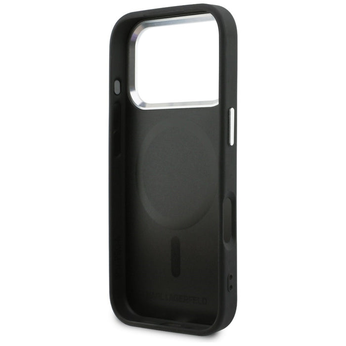 Karl Lagerfeld Point &amp; Choupette Sketch MagSafe Case for iPhone 17 Pro Max - Black