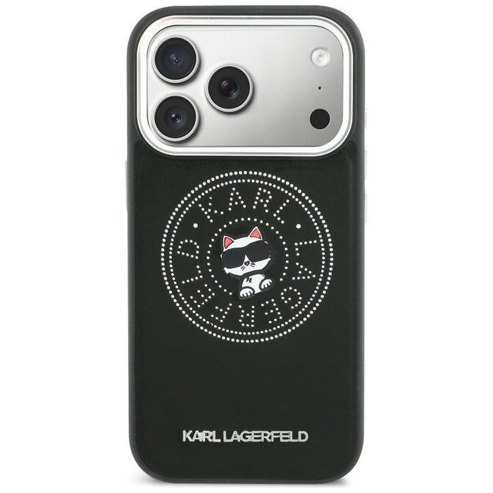 Karl Lagerfeld Point &amp; Choupette Sketch MagSafe Case for iPhone 17 Pro Max - Black