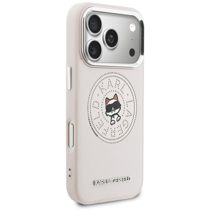 Karl Lagerfeld Point &amp; Choupette Sketch MagSafe Case for iPhone 17 Pro Max - Pink