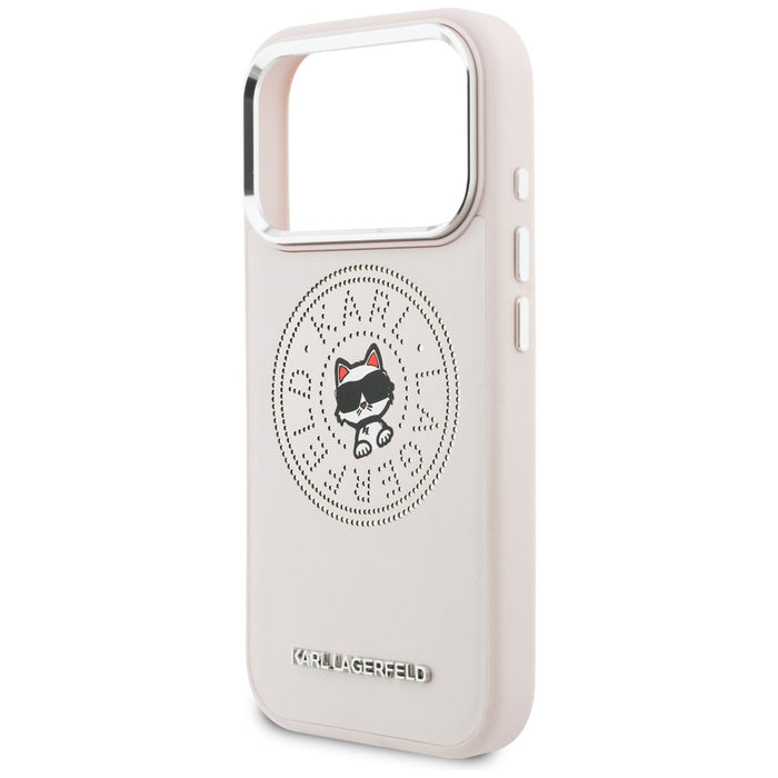 Karl Lagerfeld Point &amp; Choupette Sketch MagSafe Case for iPhone 17 Pro - Pink