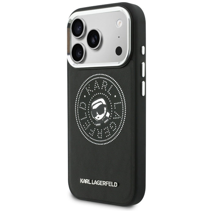 Karl Lagerfeld Point & Karl Sketch MagSafe Case for iPhone 17 Pro - Black