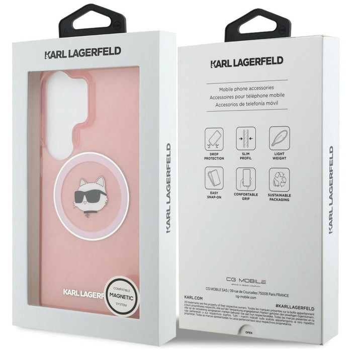 Karl Lagerfeld IML Repeated Choupette MagSafe Case for Samsung Galaxy S26 Ultra - Pink