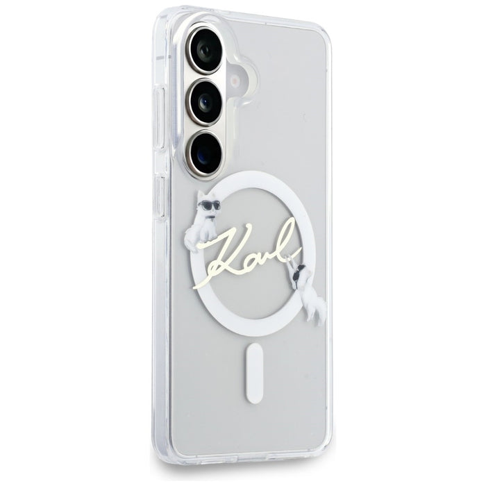 Karl Lagerfeld IML KC Script MagSafe Case for Samsung Galaxy S26 - Transparent