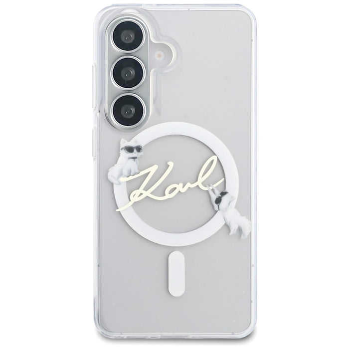 Karl Lagerfeld IML KC Script MagSafe Case for Samsung Galaxy S26 - Transparent