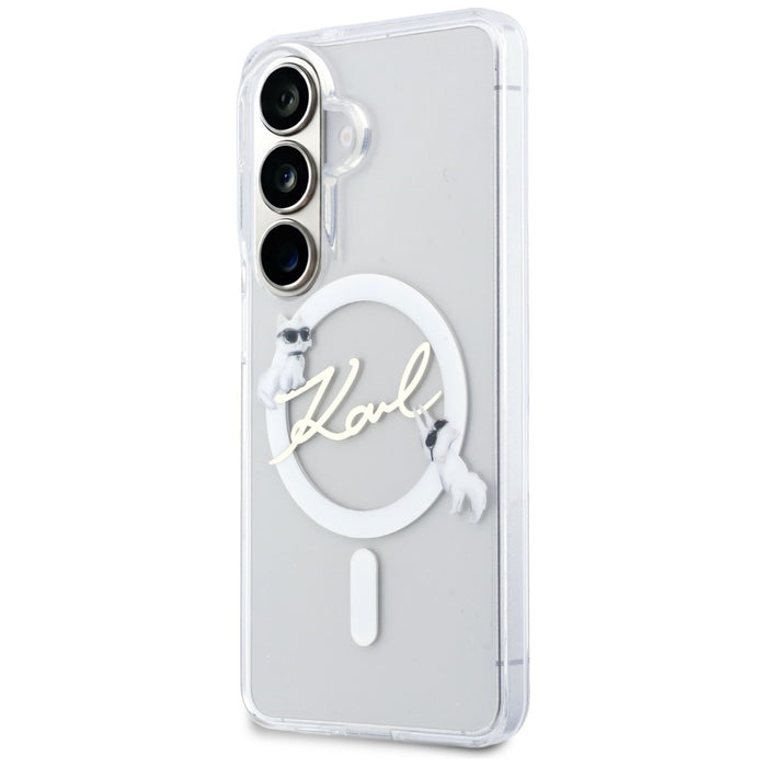 Karl Lagerfeld IML KC Script MagSafe Case for Samsung Galaxy S26 - Transparent