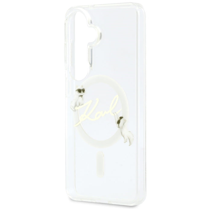 Karl Lagerfeld IML KC Script MagSafe Case for Samsung Galaxy S26 - Transparent