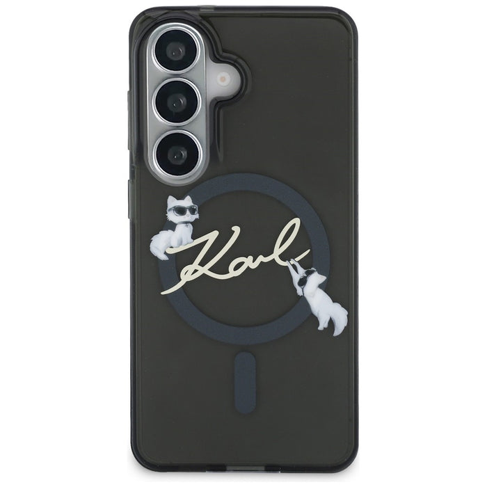 Karl Lagerfeld IML KC Script MagSafe Case for Samsung Galaxy S26 Plus - Black