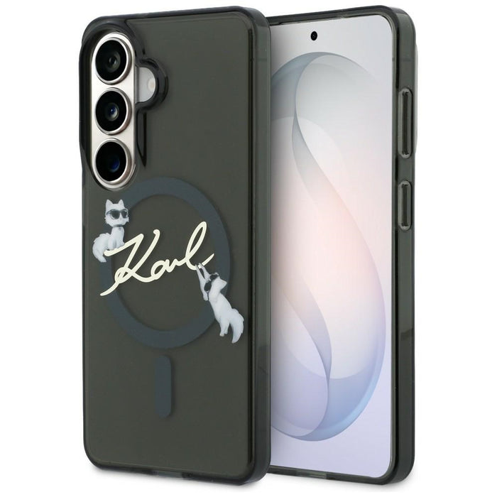 Karl Lagerfeld IML KC Script MagSafe Case for Samsung Galaxy S26 Plus - Black