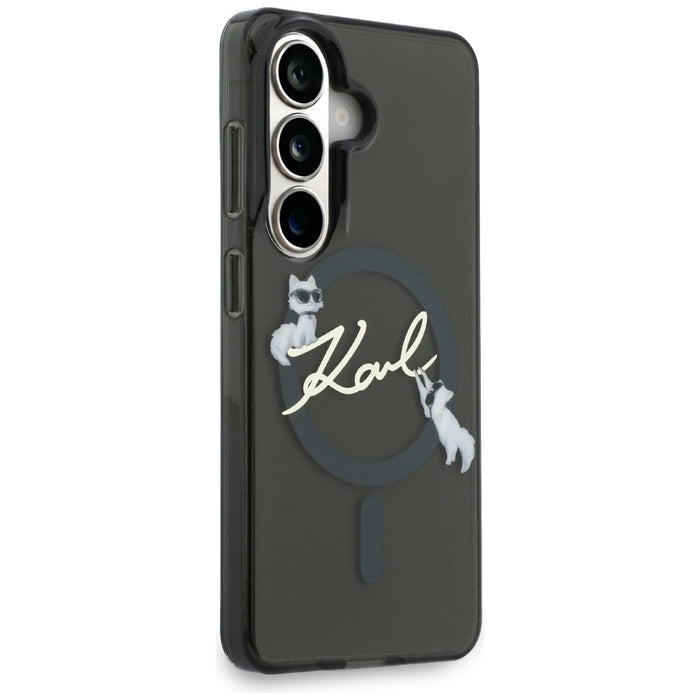 Karl Lagerfeld IML KC Script MagSafe Case for Samsung Galaxy S26 Plus - Black