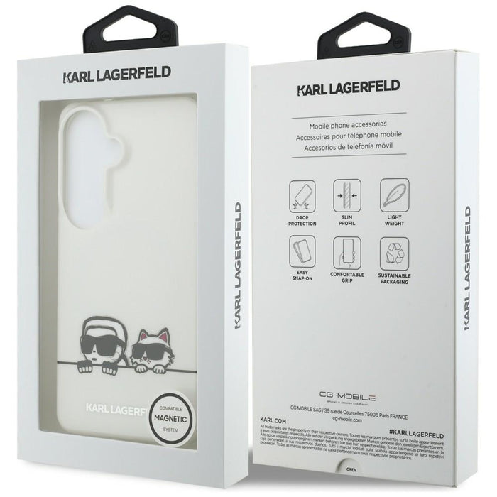 Karl Lagerfeld IML Peekaboo Karl&amp;Choupette MagSafe Case for Samsung Galaxy S26 Plus - Transparent