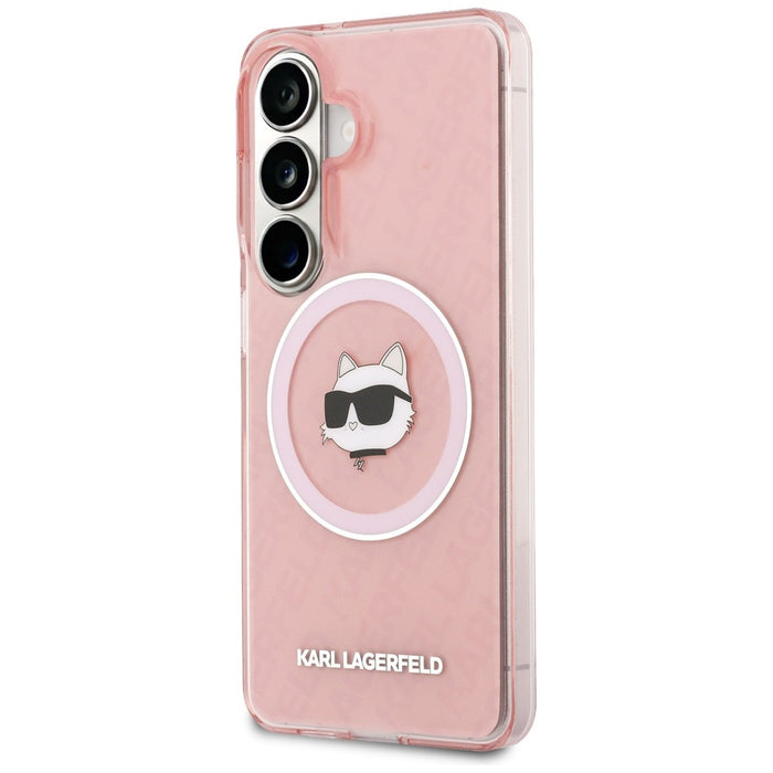 Karl Lagerfeld IML Repeated Choupette MagSafe Case for Samsung Galaxy S26 Plus - Pink