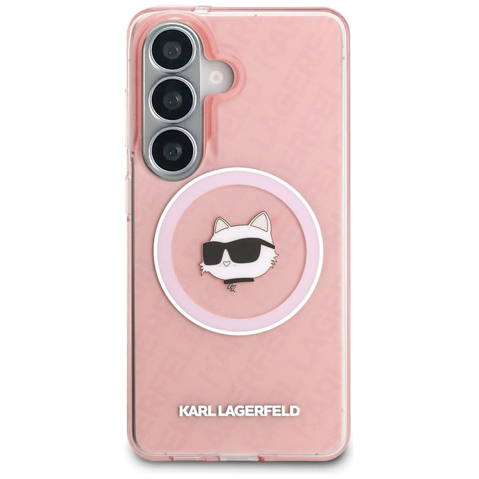 Karl Lagerfeld IML Repeated Choupette MagSafe Case for Samsung Galaxy S26 Plus - Pink