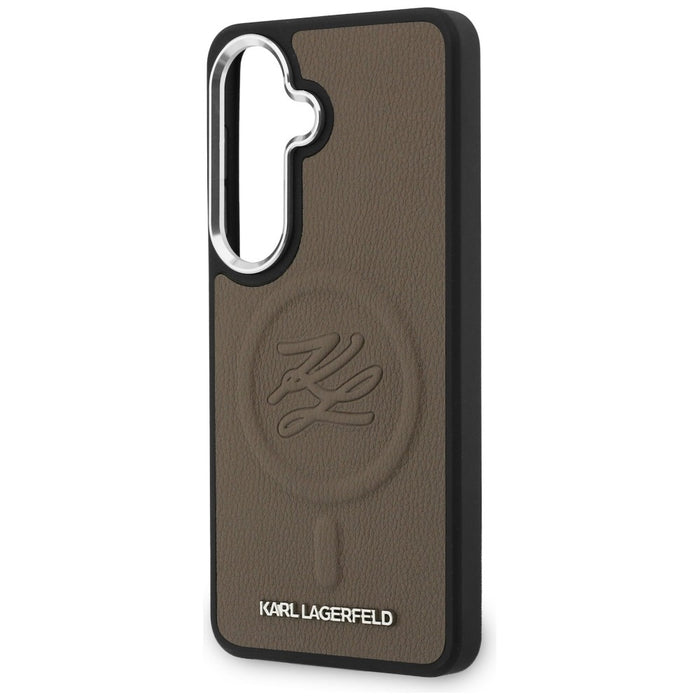 Karl Lagerfeld Embossed Ring Initials MagSafe Case for Samsung Galaxy S26 - Brown
