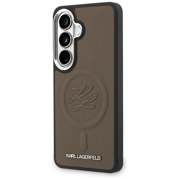 Karl Lagerfeld Embossed Ring Initials MagSafe Case for Samsung Galaxy S26 - Brown