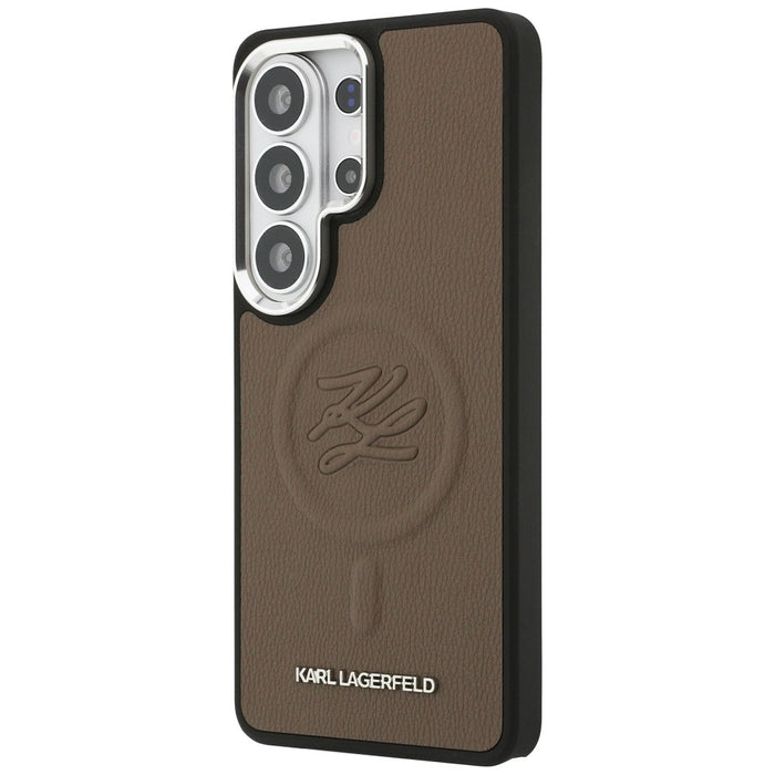 Karl Lagerfeld Embossed Ring Initials MagSafe Case for Samsung Galaxy S26 Ultra - Brown